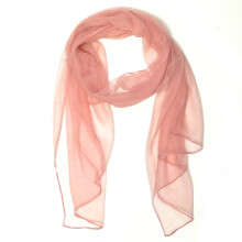 Effen kleur, 100% zijden lange sjaal, roze