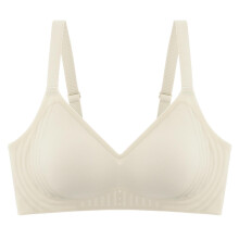 Damesbeha's zonder beugel, naadloze beha's voor dames, effen, comfortabele, ademende, naadloze, lichtgewicht beha's beige XL