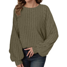 Truien voor dames: een comfortabele oversized pullover van zacht gebreid materiaal met lange mouwen, een casual tuniek voor de herfst en winter,