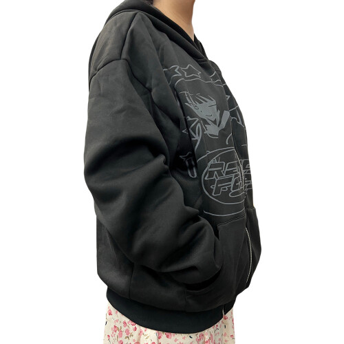 (XL, Black) Γυναικείο Φούτερ με Casual Jacket 2