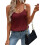 (XL, Wine Red) Γυναικεία καλοκαιρινά τοπ αμάνικα φανελάκια 3