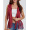 (L, Red) Γυναικείο γιλέκο χίπηδων, για streetwear 6