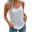 (XXL, White) Γυναικεία καλοκαιρινά τοπ αμάνικα φανελάκια 4