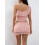 (S, Pink) Γυναικεία καλοκαιρινά ρούχα φούστα Clubwear 11