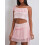 (S, Pink) Γυναικεία καλοκαιρινά ρούχα φούστα Clubwear 6