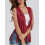 (L, Red) Γυναικείο γιλέκο χίπηδων, για streetwear 7