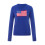 (M, Navy Blue) Pulls à drapeau pour femmes, manches longues, col rond, coupe ample, en maille. 11