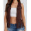 (S, Dark brown) Γυναικείο γιλέκο χίπηδων, για streetwear 7