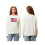 (XL, White) Pulls à drapeau pour femmes, manches longues, col rond, coupe ample, en maille. 2