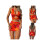 (M, Orange) Γυναικείο σετ φούστας καλοκαιρινό outfit 5