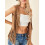 (L, Khaki) Γυναικείο γιλέκο χίπηδων, για streetwear 13