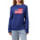 (M, Navy Blue) Pulls à drapeau pour femmes, manches longues, col rond, coupe ample, en maille. 3