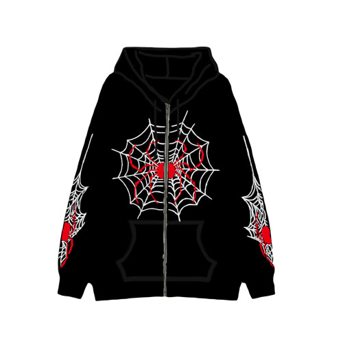 (L, Black) Γυναικείο Halloween Παλτό Τσέπες, Φερμουάρ