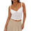 (M, White) Γυναικείο κοντό μπλουζάκι streetwear, καλοκαίρι. 1