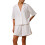 (L, White) 2-teiliges Damen-Pyjama-Set, einfarbig, Weiche Loungewear. 1