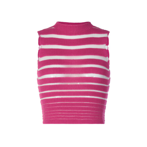 (L, Rose Red) Γυναικεία πλεκτά αμάνικα καλοκαιρινά streetwear 2