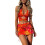 (M, Orange) Γυναικείο σετ φούστας καλοκαιρινό outfit 2