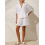(L, White) 2-teiliges Damen-Pyjama-Set, einfarbig, Weiche Loungewear. 2