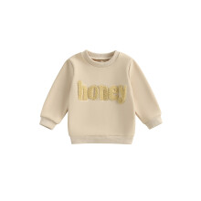 (3-4 Years, Beige) Lässiges Sweatshirt für Winter-Herbst Kleidung