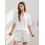 (L, White) 2-teiliges Damen-Pyjama-Set, einfarbig, Weiche Loungewear. 9