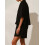 (M, Black) 2-teiliges Damen-Pyjama-Set, einfarbig, Weiche Loungewear. 3