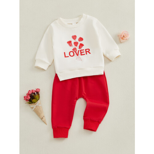 (12-18 Months, Red) Σετ 2 τεμαχίων στάμπα τριαντάφυλλου. 2