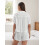 (L, White) 2-teiliges Damen-Pyjama-Set, einfarbig, Weiche Loungewear. 12