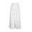 (M, White) Women's Tiered Long Skirts Drawstring Elastic Waist Solid Color Ruched Midi Skirts Side Split Skirts 3