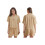 (M, Light Brown) 2-teiliges Damen-Pyjama-Set, einfarbig, Weiche Loungewear. 5