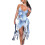 (M, Blue Denim Print) Γυναικεία Καλοκαιρινά Φούστες, 2 Τεμαχίων 1