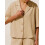 (M, Light Brown) 2-teiliges Damen-Pyjama-Set, einfarbig, Weiche Loungewear. 2