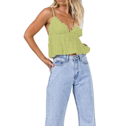 (L, Green) Γυναικείο μπλουζάκι με καλοκαίρι, Streetwear. 1