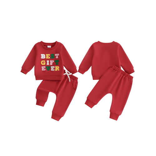 (0-6 Months, Red) Χριστουγεννιάτικα σετ για μακριά παντελόνια 1