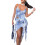 (M, Blue Denim Print) Γυναικεία Καλοκαιρινά Φούστες, 2 Τεμαχίων 2
