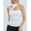 (S, White) Γυναικείο halter τοπ καλοκαιρινό πουκάμισο 3