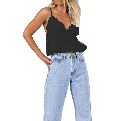 (L, Black) Γυναικείο μπλουζάκι με καλοκαίρι, Streetwear. 1