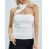 (M, White) Γυναικείο halter τοπ καλοκαιρινό πουκάμισο 6