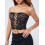 (S, Black) Top tomara que sem costas. 5