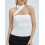 (M, White) Γυναικείο halter τοπ καλοκαιρινό πουκάμισο 2