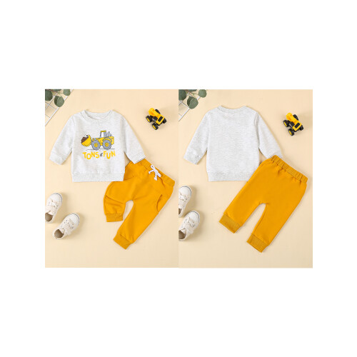 (18-24 Months, Yellow) Φθινοπωρινά ρούχα για Letter Digger 1