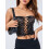 (S, Black) Top tomara que sem costas. 4