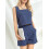 (XL, Royal Blue) Γυναικεία καλοκαιρινά σετ με τσέπες 12