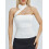 (M, White) Γυναικείο halter τοπ καλοκαιρινό πουκάμισο 5