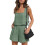 (L, Bean Green) Γυναικεία καλοκαιρινά σετ με τσέπες 1