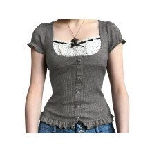 (S, Grey) Chemise femme tricotée, et sorties.