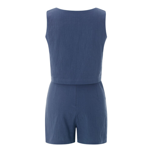 (M, Royal Blue) Γυναικεία καλοκαιρινά σετ με τσέπες 1