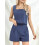 (XL, Royal Blue) Γυναικεία καλοκαιρινά σετ με τσέπες 11