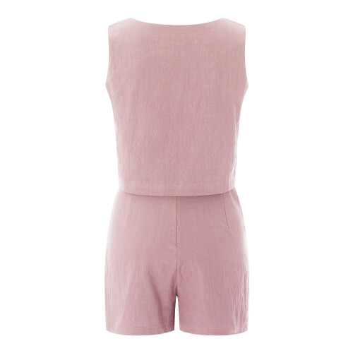 (XL, Pink) Γυναικεία καλοκαιρινά σετ με τσέπες 1