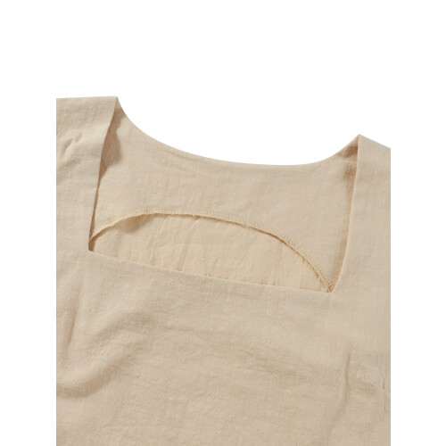 (XL, Khaki) Γυναικεία καλοκαιρινά σετ με τσέπες 2