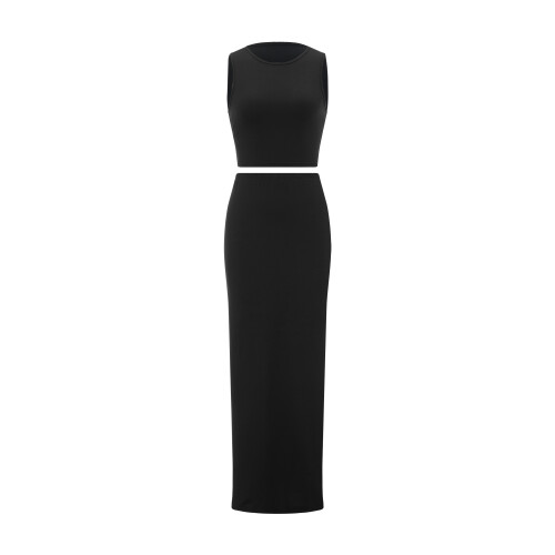 (M, Black) Γυναικεία καλοκαιρινά ρούχα σετ φούστες 2
